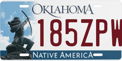 OK license plate 185ZPW