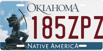 OK license plate 185ZPZ