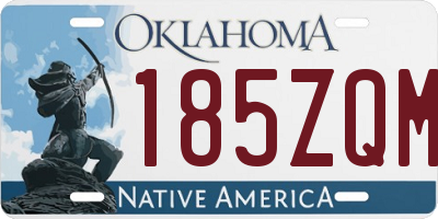 OK license plate 185ZQM