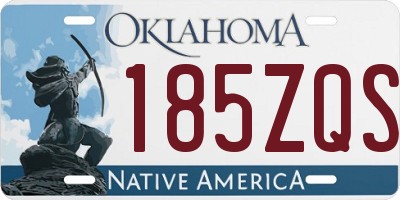 OK license plate 185ZQS