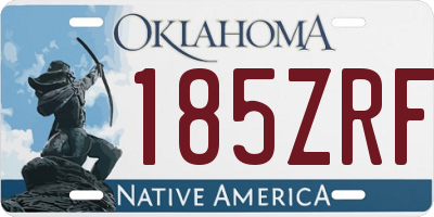 OK license plate 185ZRF