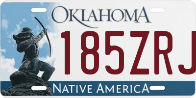 OK license plate 185ZRJ