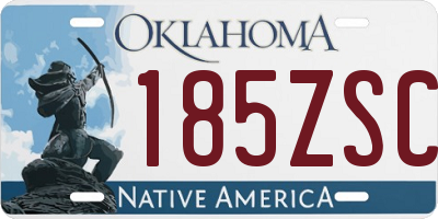 OK license plate 185ZSC