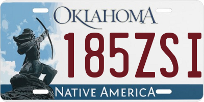 OK license plate 185ZSI