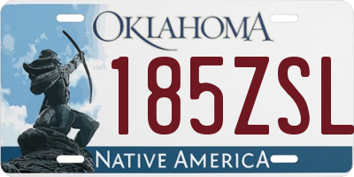 OK license plate 185ZSL