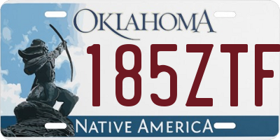 OK license plate 185ZTF