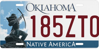 OK license plate 185ZTO