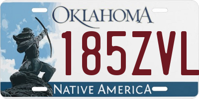 OK license plate 185ZVL