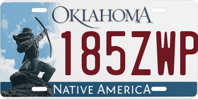 OK license plate 185ZWP