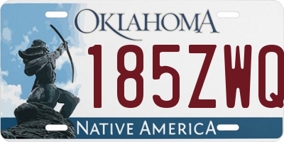 OK license plate 185ZWQ