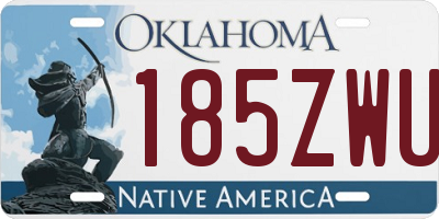 OK license plate 185ZWU