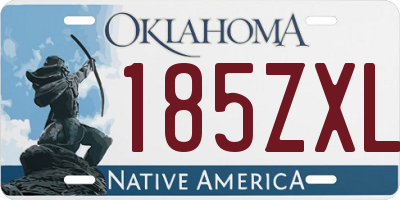 OK license plate 185ZXL