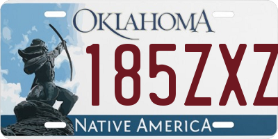 OK license plate 185ZXZ