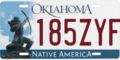 OK license plate 185ZYF