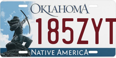 OK license plate 185ZYT