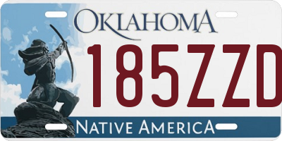 OK license plate 185ZZD