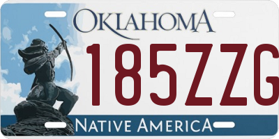 OK license plate 185ZZG