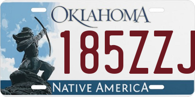 OK license plate 185ZZJ