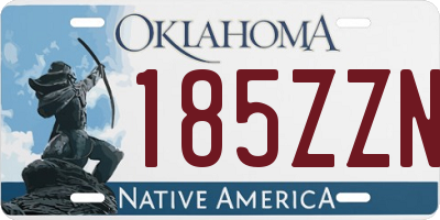 OK license plate 185ZZN