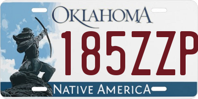 OK license plate 185ZZP