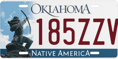 OK license plate 185ZZV