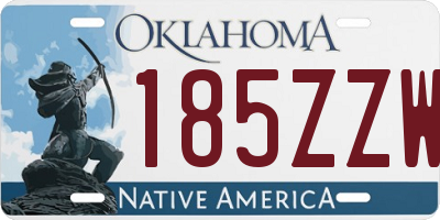 OK license plate 185ZZW