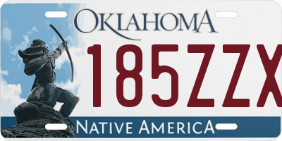 OK license plate 185ZZX