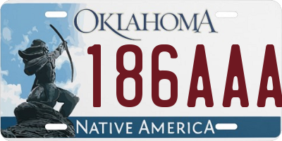 OK license plate 186AAA