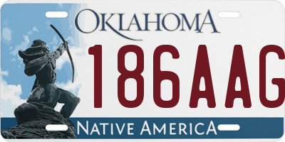 OK license plate 186AAG