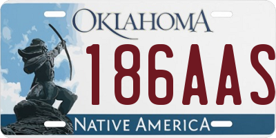 OK license plate 186AAS