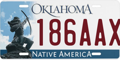 OK license plate 186AAX