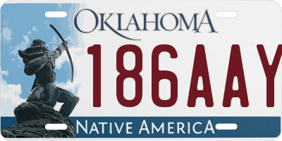 OK license plate 186AAY
