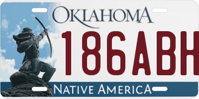 OK license plate 186ABH