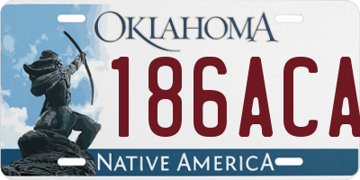 OK license plate 186ACA