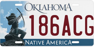 OK license plate 186ACG