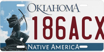 OK license plate 186ACX