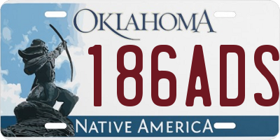 OK license plate 186ADS