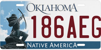 OK license plate 186AEG