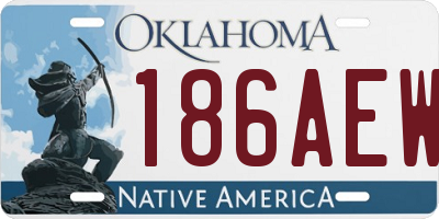 OK license plate 186AEW