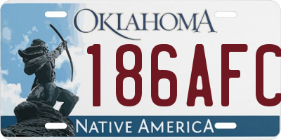 OK license plate 186AFC