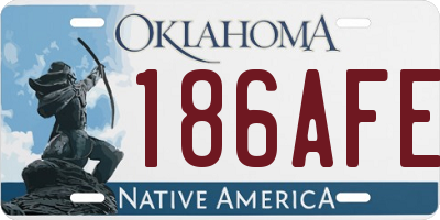 OK license plate 186AFE