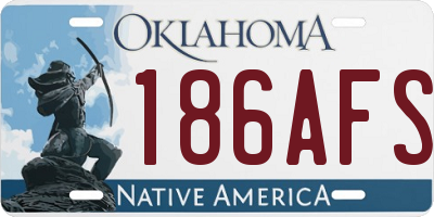 OK license plate 186AFS