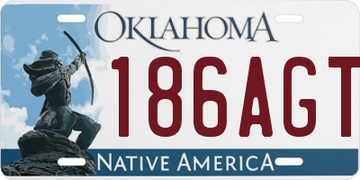 OK license plate 186AGT