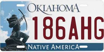 OK license plate 186AHG