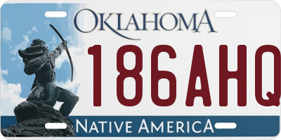 OK license plate 186AHQ