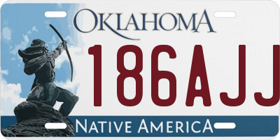 OK license plate 186AJJ