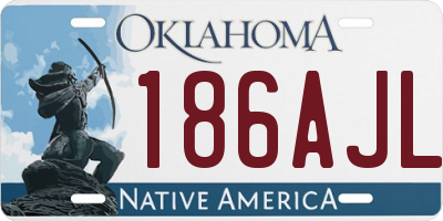 OK license plate 186AJL