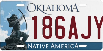 OK license plate 186AJY