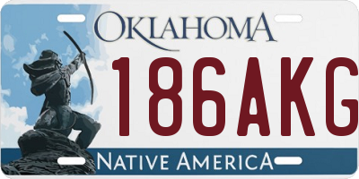 OK license plate 186AKG