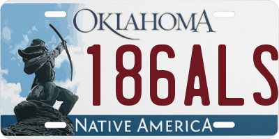 OK license plate 186ALS